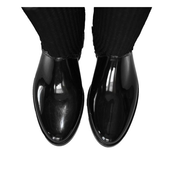 A8 Auth LEMON JELLY PICKY 2 in 1 Ankle Or Knee Hi Black PVC Boot Shoes Size 39 - Picture 10 of 14